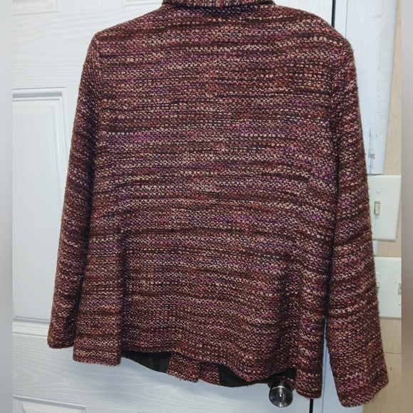 Pendleton Red and Brown Knit Blazer Jacket - Picture 2 of 4